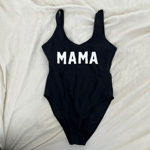 “MAMA” one piece swimsuit